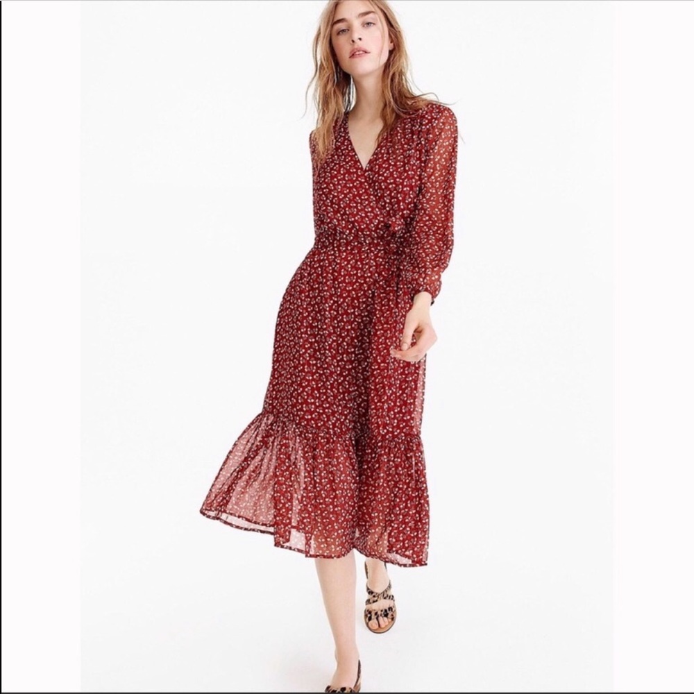 J Crew Floral Midi Dress